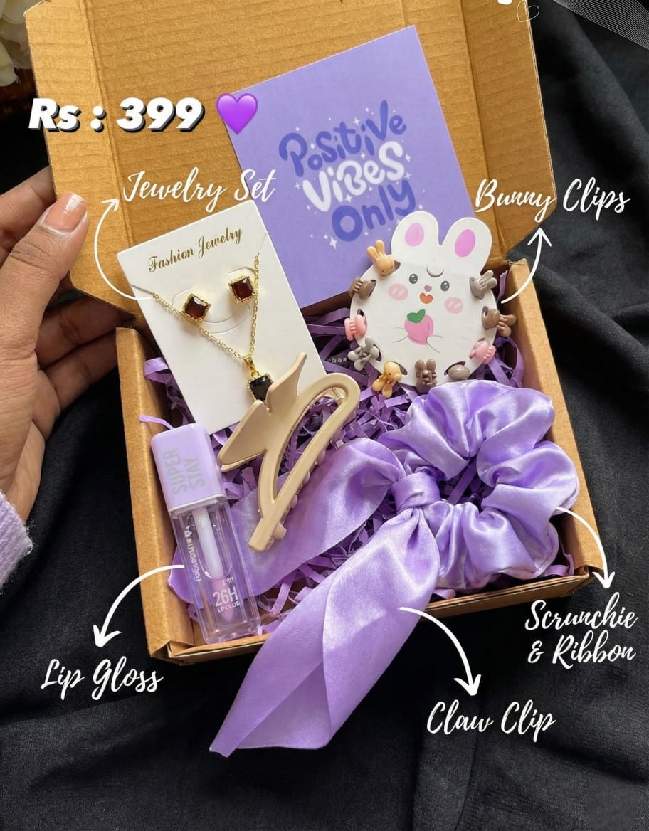 AESTHETIC PURPLE SELF-CARE &ACCESSORIESBOX