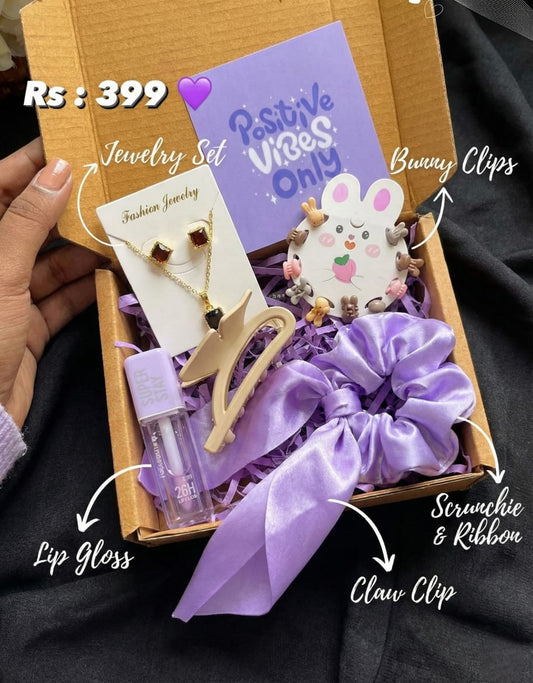 AESTHETIC PURPLE SELF-CARE &ACCESSORIESBOX